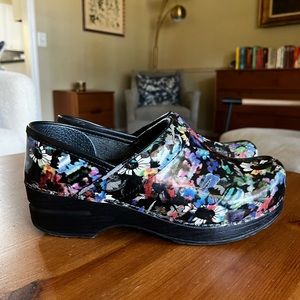 Dansko Clogs Colorful Flowers